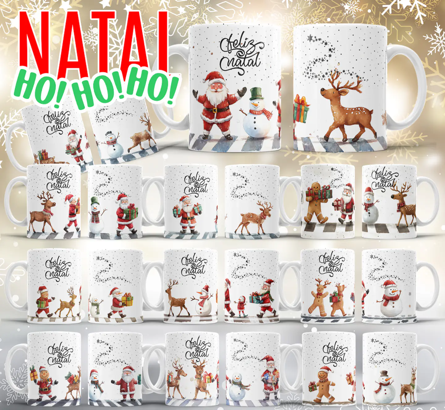 23 Artes para Caneca Natal Hohoho Arquivo Editável 2