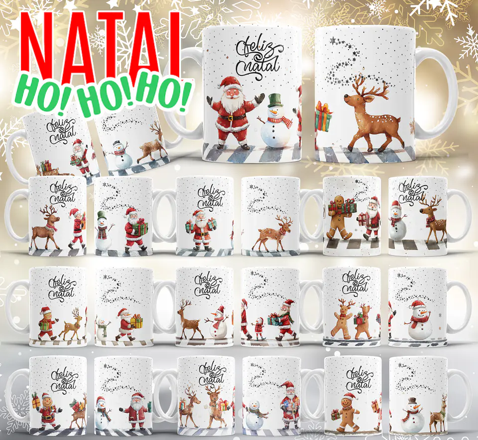 23 Artes para Caneca Natal Hohoho Arquivo Editável 2