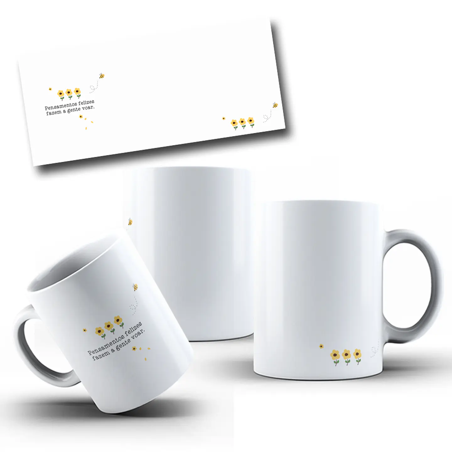 12 Artes para Caneca Coleção Florescer Frases Motivacional Arquivo em Png  4