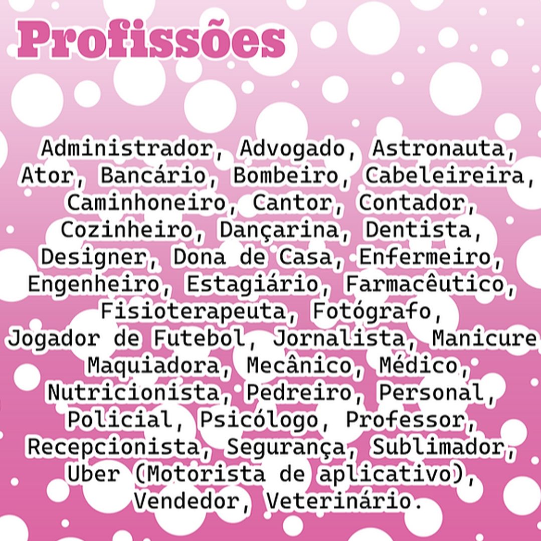 Kit Digital Stitch Profissões Vol. 1 em Png  2