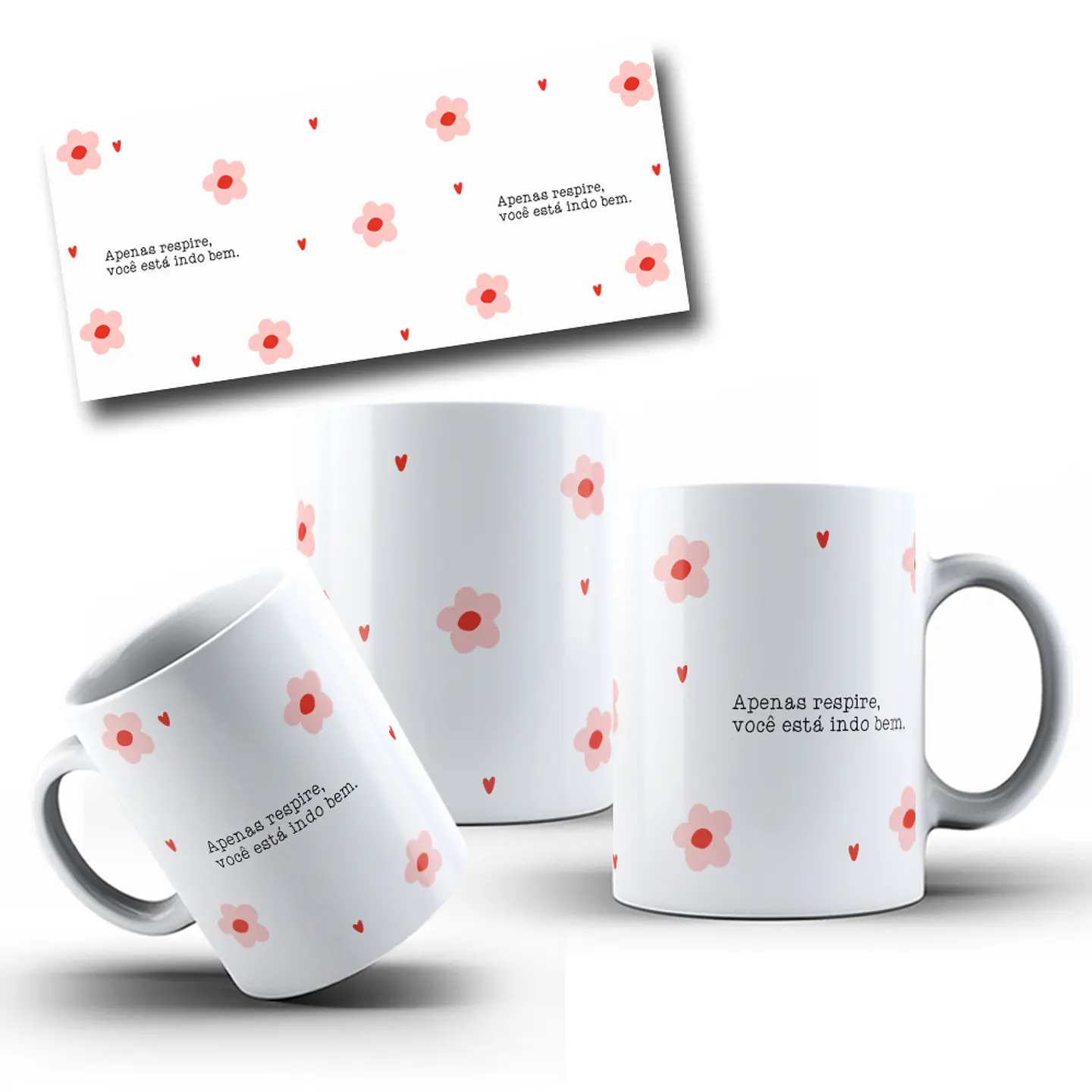 12 Artes para Caneca Coleção Florescer Frases Motivacional Arquivo em Png  7