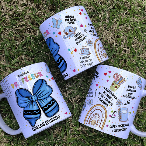 5 Artes para Caneca Mapa mental Professor Arquivo Editável 