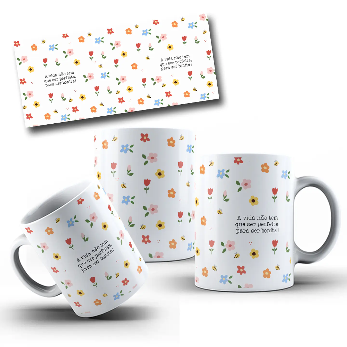 12 Artes para Caneca Coleção Florescer Frases Motivacional Arquivo em Png  10