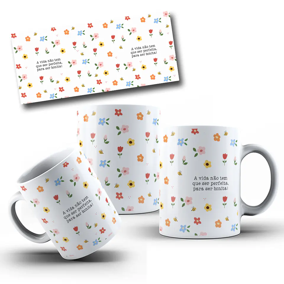 12 Artes para Caneca Coleção Florescer Frases Motivacional Arquivo em Png  10