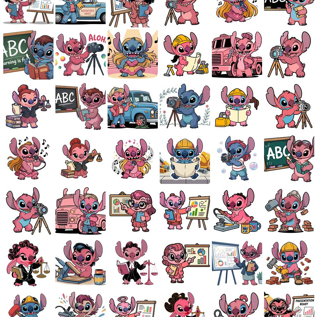 Kit Digital Stitch Profissões Vol. 1 em Png  9