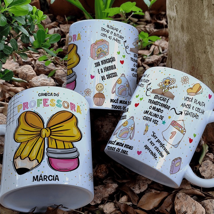 5 Artes para Caneca Mapa mental Professor Arquivo Editável  5