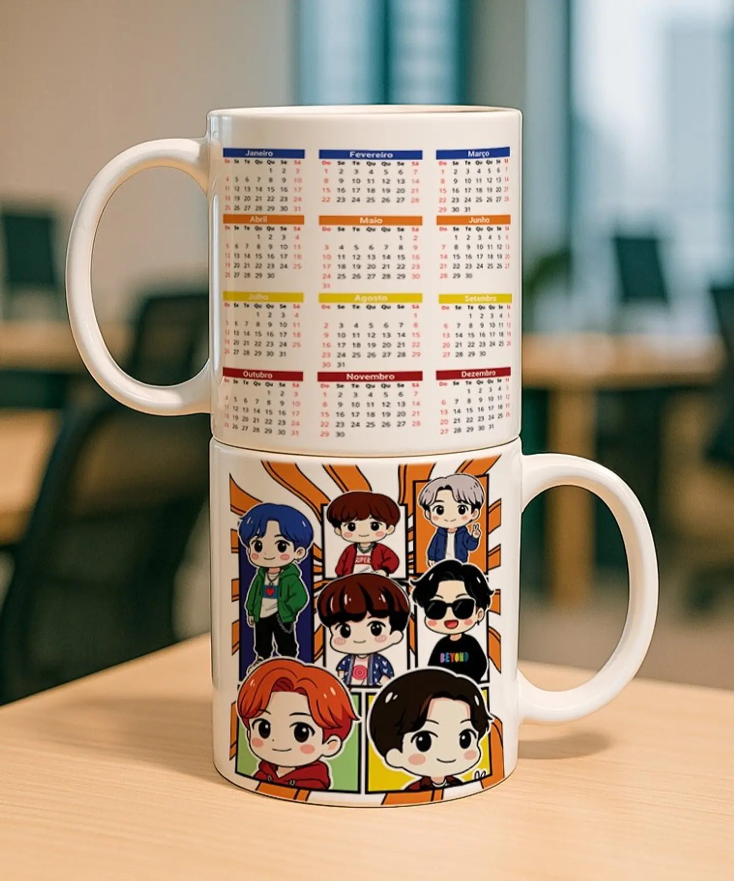 10 Artes para Caneca Calendário Bts Arquivo Editável  1