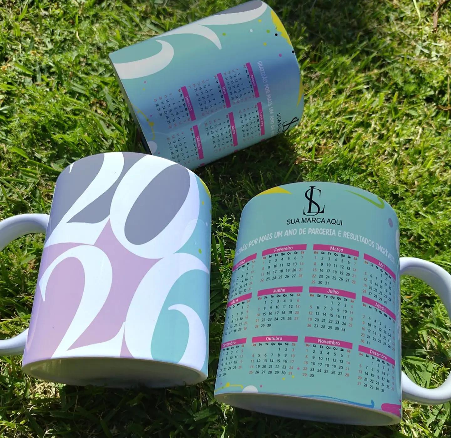 9 Artes para Calendário Caneca Empresa Arquivo Editável 4