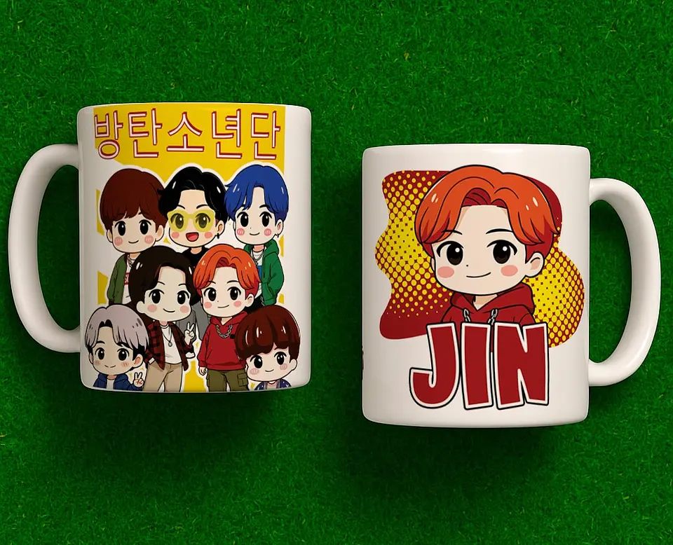 10 Artes para Caneca Calendário Bts Arquivo Editável  3