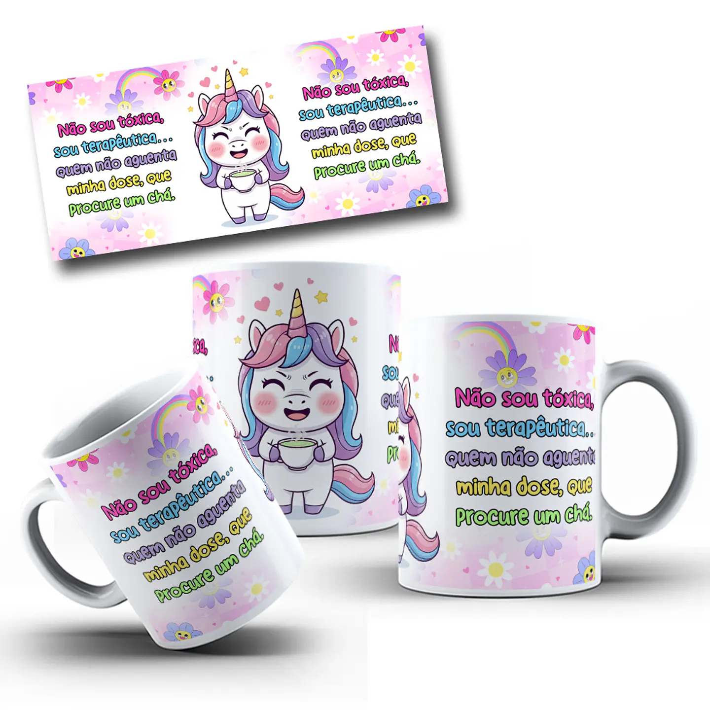 10 Artes para Caneca Unicornio Debochado Arquivo em Jpg 2