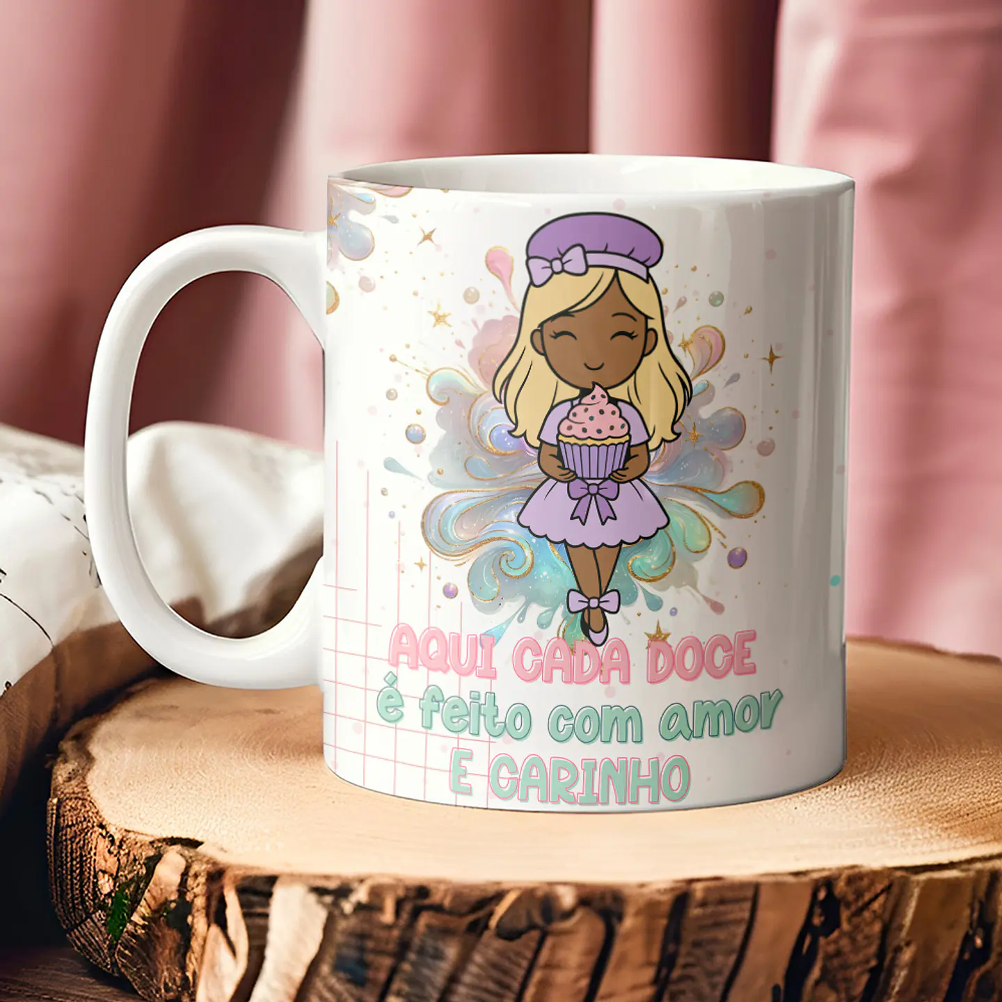 10 Artes para Caneca Confeitaria Mascot Cute Arquivo Editável  4