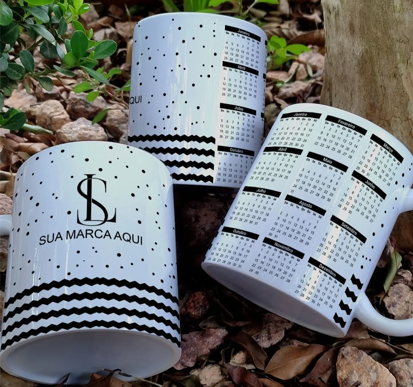 9 Artes para Calendário Caneca Empresa Arquivo Editável 6