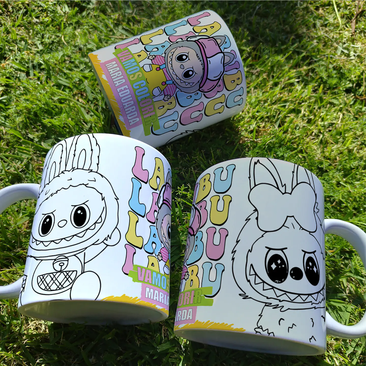 8 Artes para Caneca Labubu Caneca Colorir Arquivo Editável  7