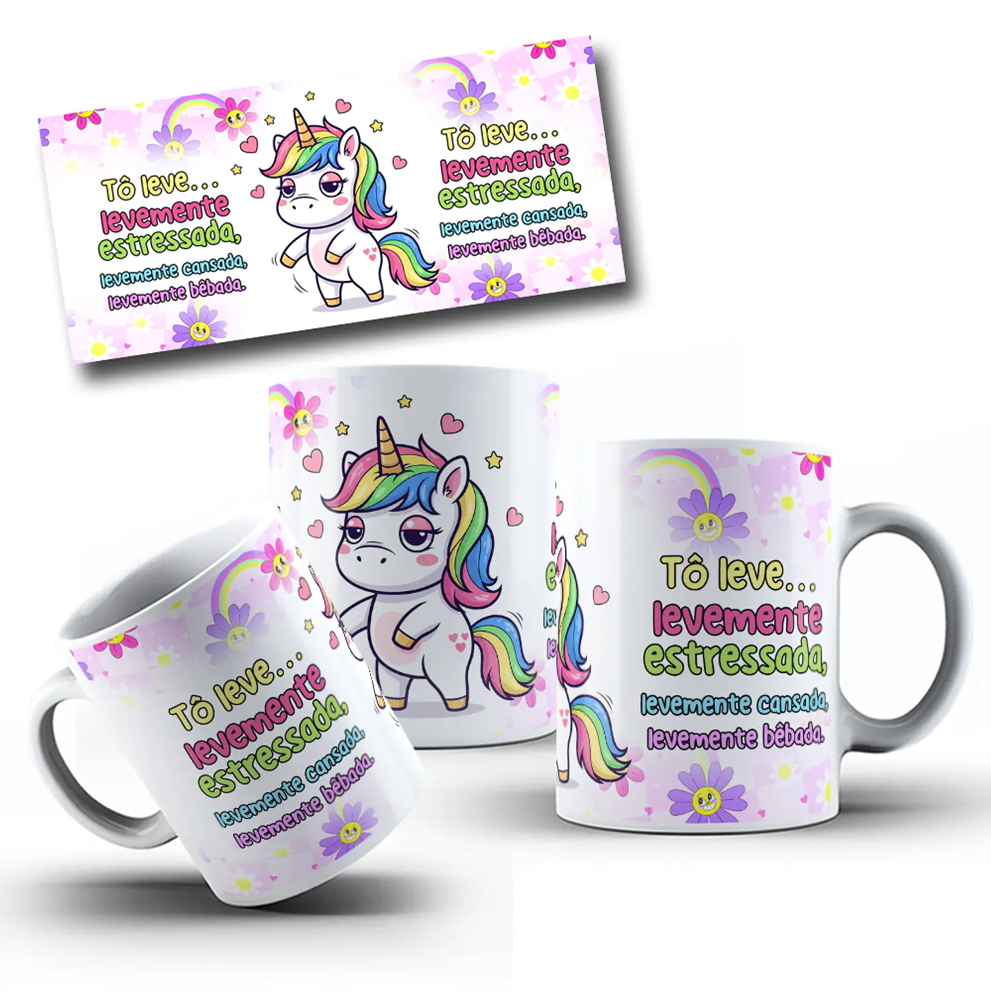 10 Artes para Caneca Unicornio Debochado Arquivo em Jpg 3