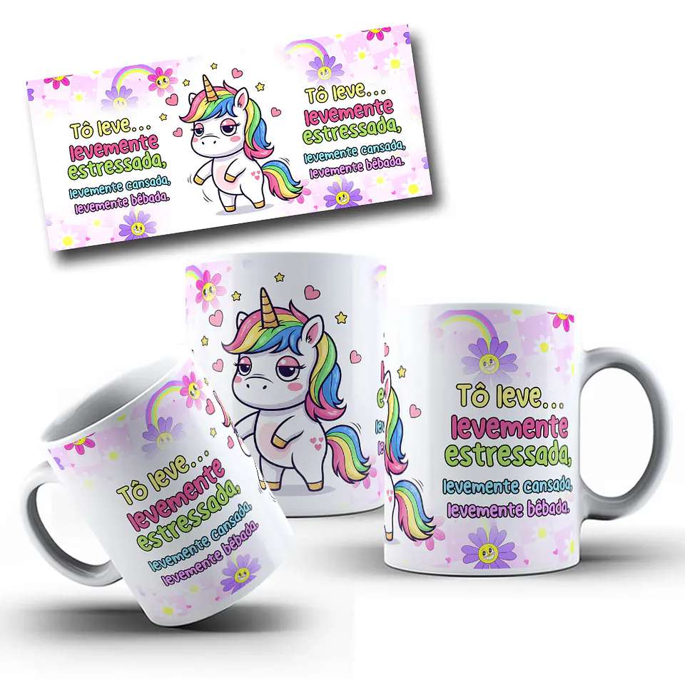 10 Artes para Caneca Unicornio Debochado Arquivo em Jpg 3