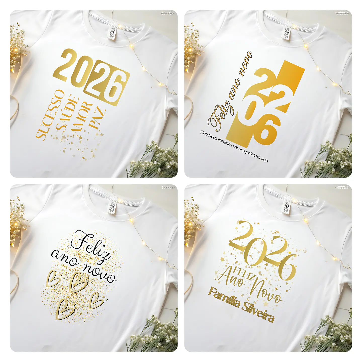 14 Artes para Camisa e Body Ano Novo 2026 Arquivo Editável 2
