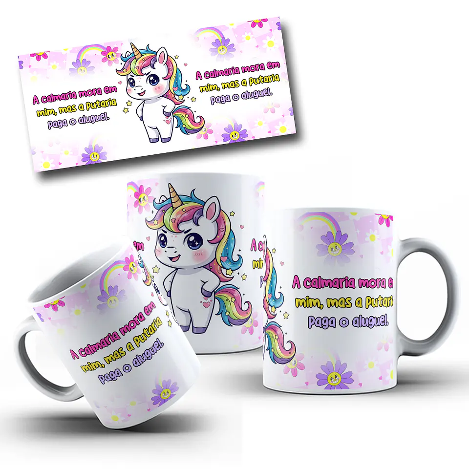 10 Artes para Caneca Unicornio Debochado Arquivo em Jpg 4