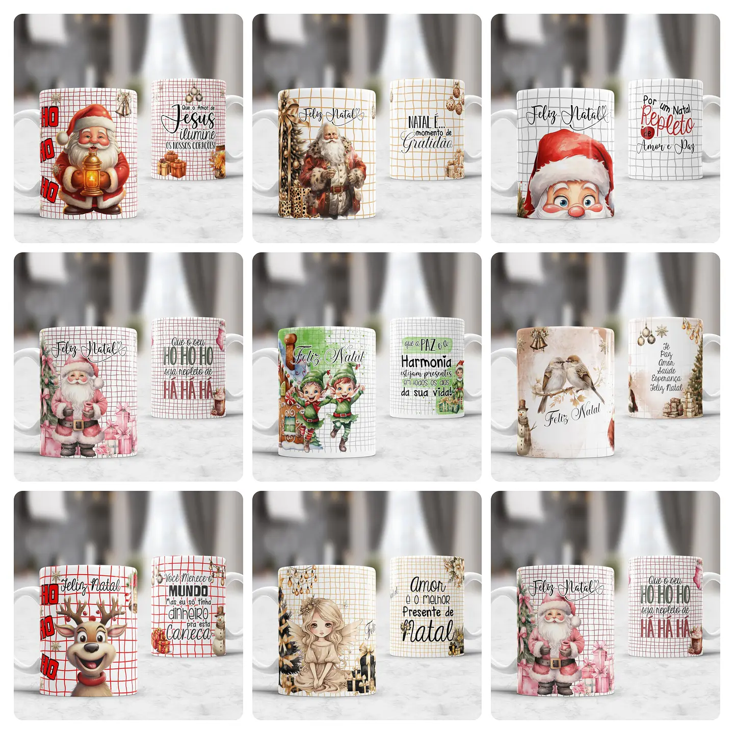 16 Artes para Caneca e Camisa De Natal Arquivo Editável  1