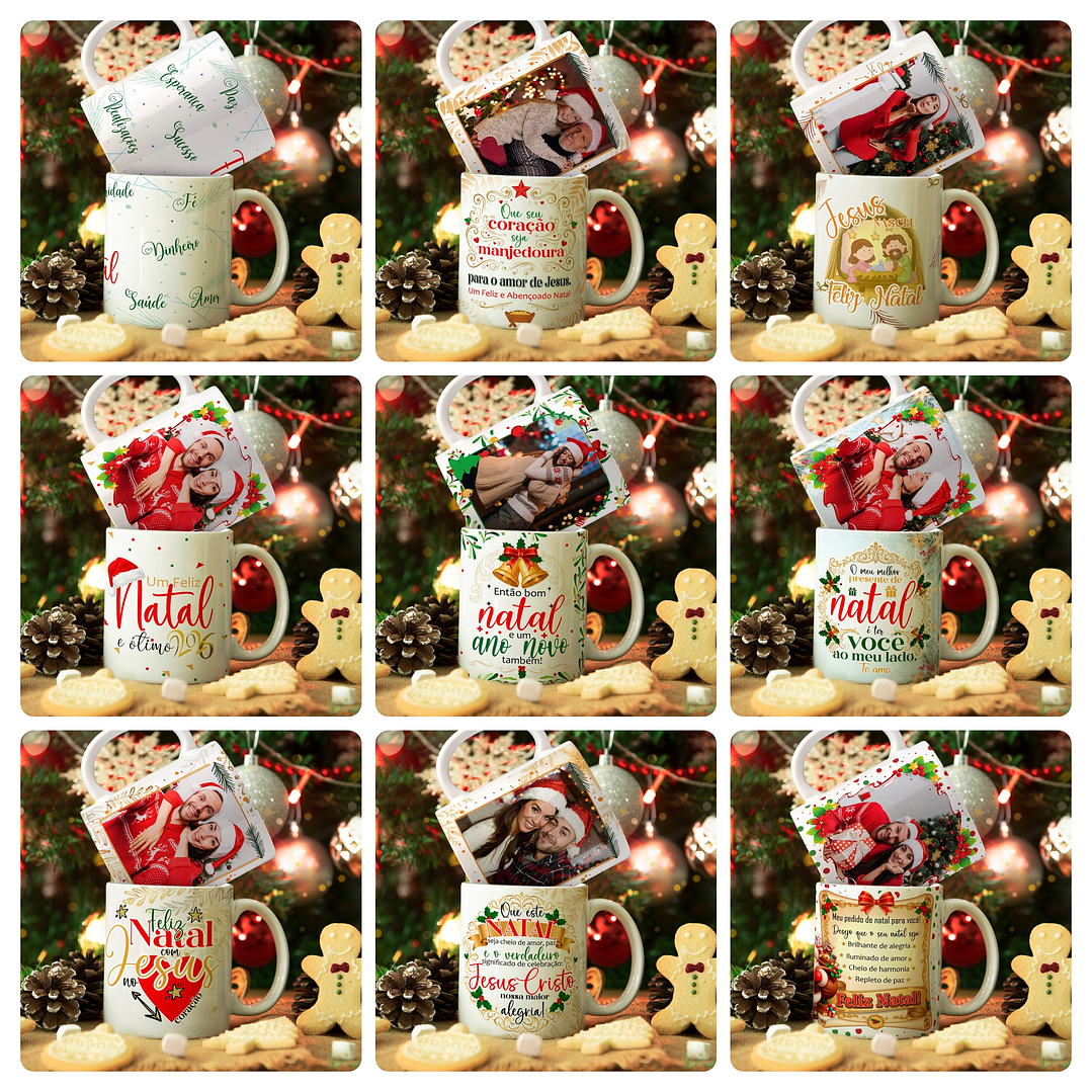 20 Artes para Caneca Natal 2026 Arquivo Editável  1