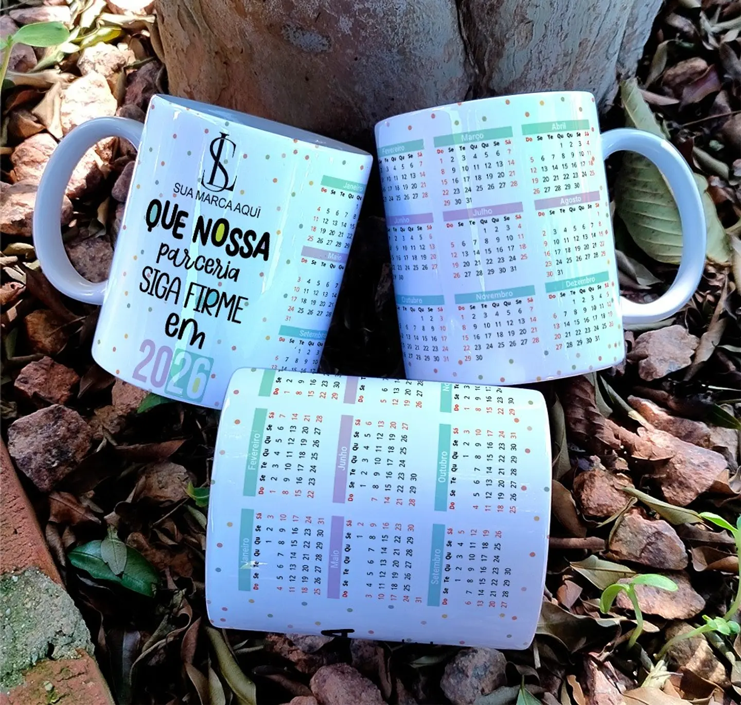 9 Artes para Calendário Caneca Empresa Arquivo Editável 9