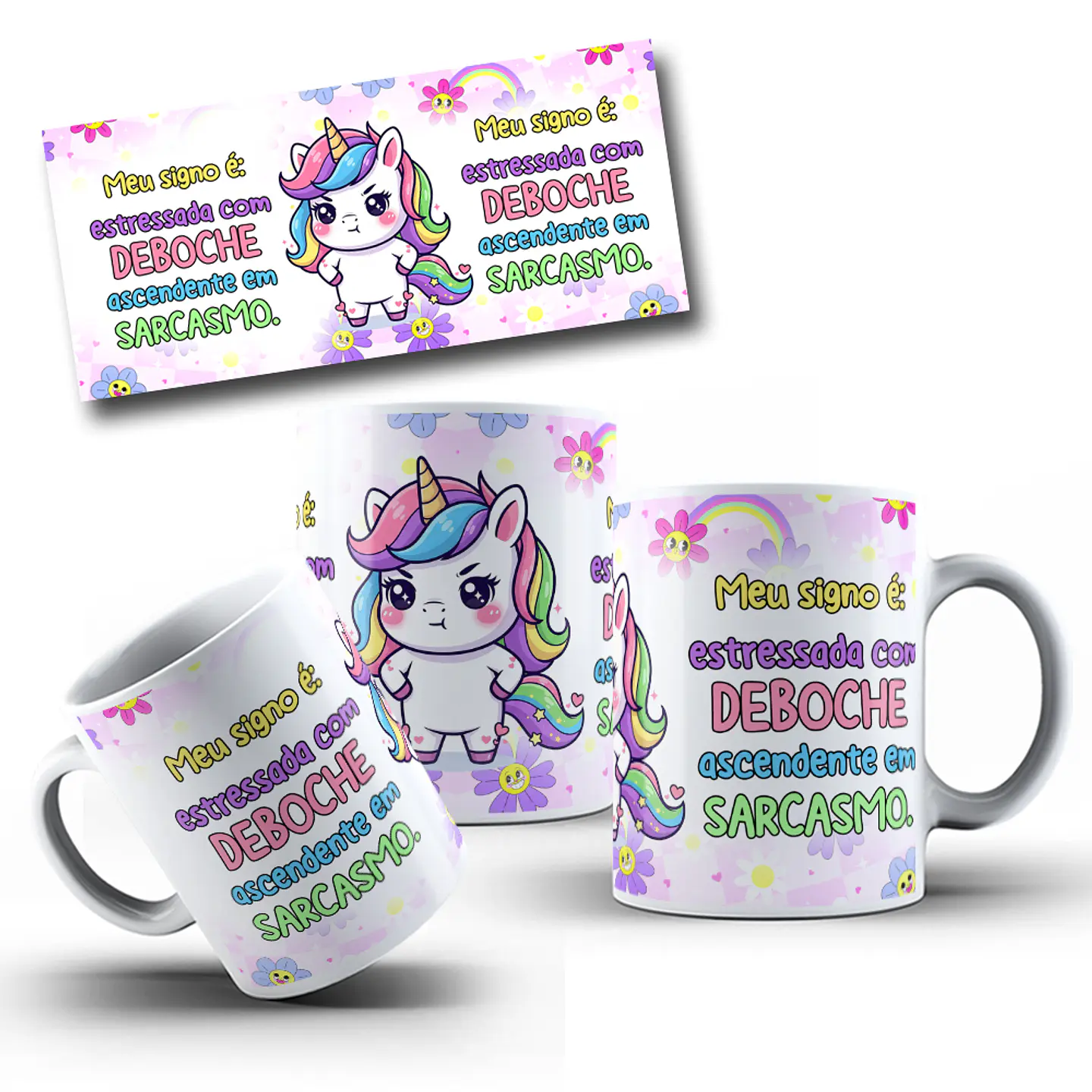 10 Artes para Caneca Unicornio Debochado Arquivo em Jpg 8
