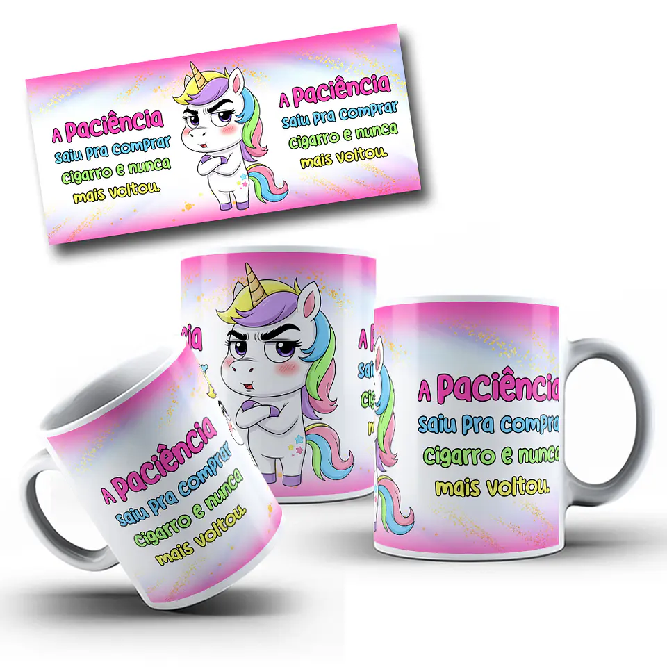 10 Artes para Caneca Unicornio Debochado Arquivo em Jpg 10