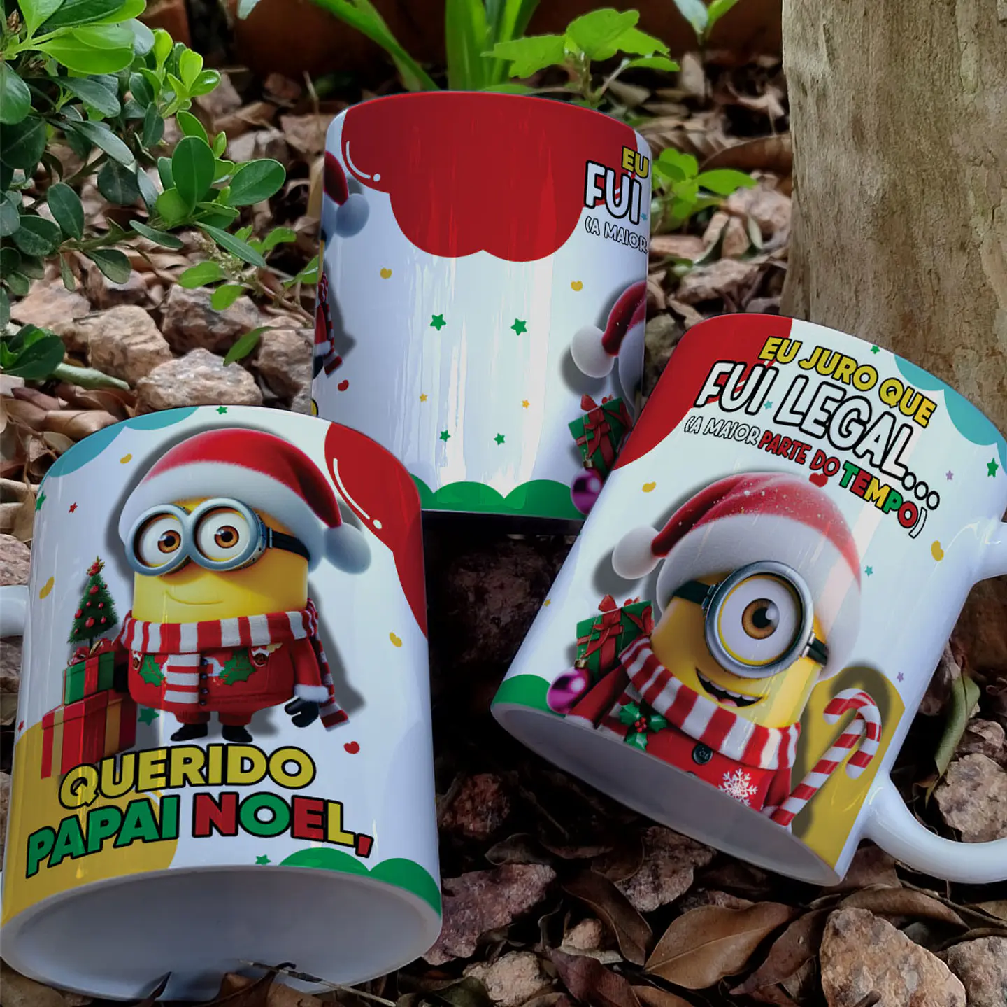 7 Artes para Caneca Minions Natal Arquivo Editável  2