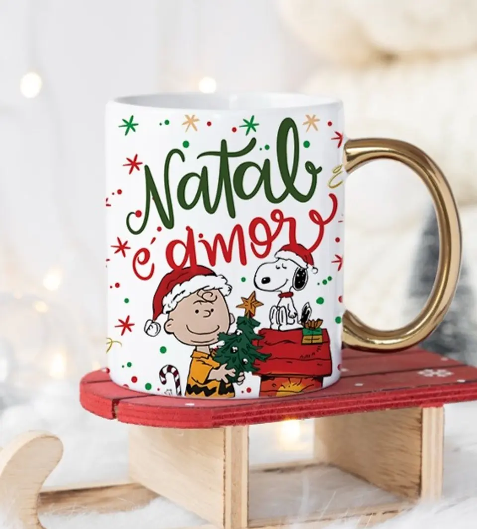 7 Artes para Caneca Snoopy Natal Arquivo Editável  2
