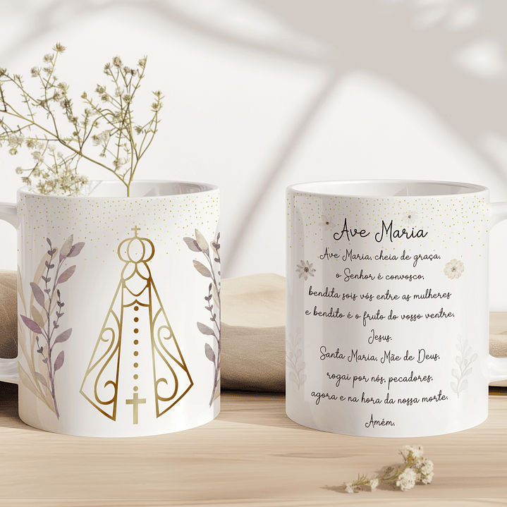 10 Artes para Caneca Nossa Senhora Minimalista Arquivo Editável  1
