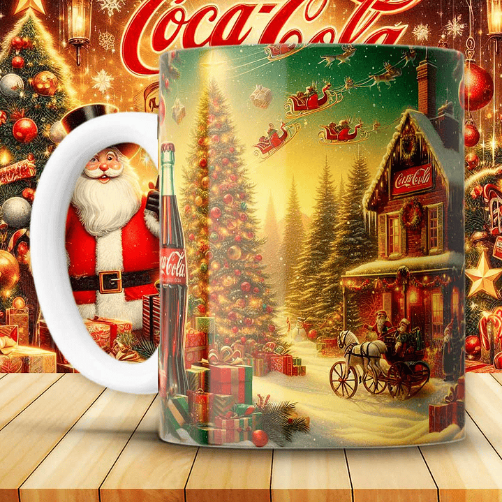 12 Artes para Caneca Coca Cola Vintage Arquivo em Png 1