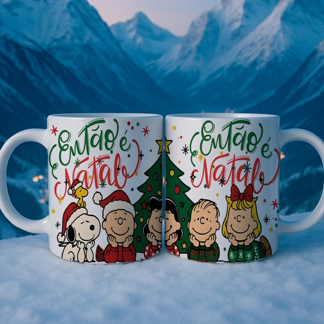 7 Artes para Caneca Snoopy Natal Arquivo Editável  4