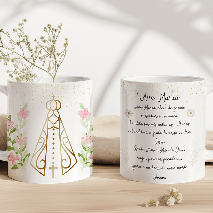 10 Artes para Caneca Nossa Senhora Minimalista Arquivo Editável  2