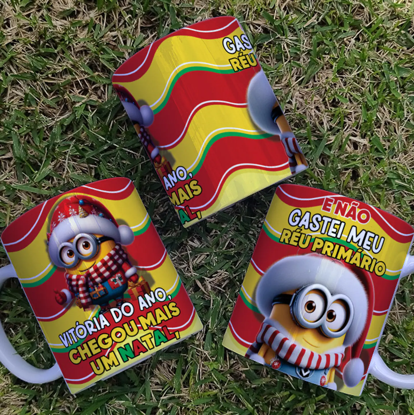 7 Artes para Caneca Minions Natal Arquivo Editável  6