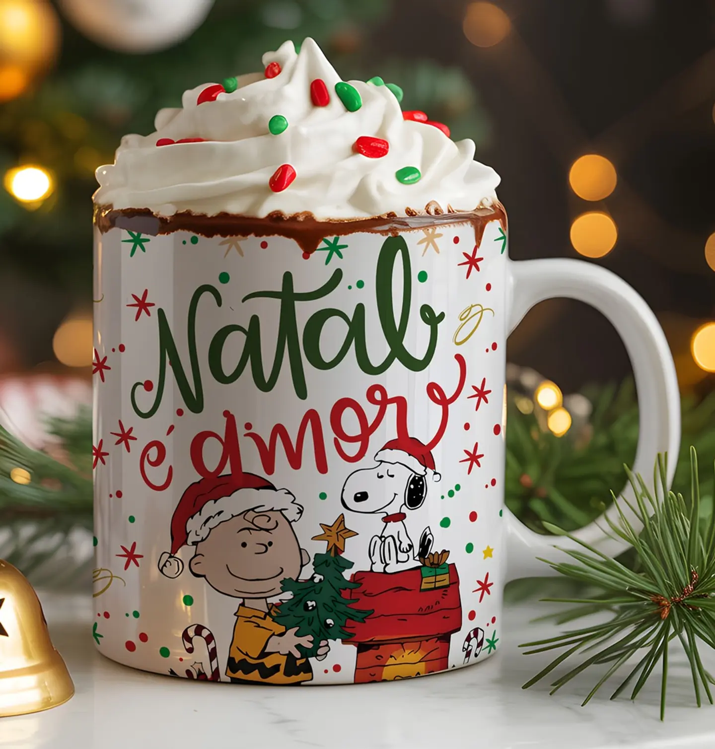 7 Artes para Caneca Snoopy Natal Arquivo Editável  5