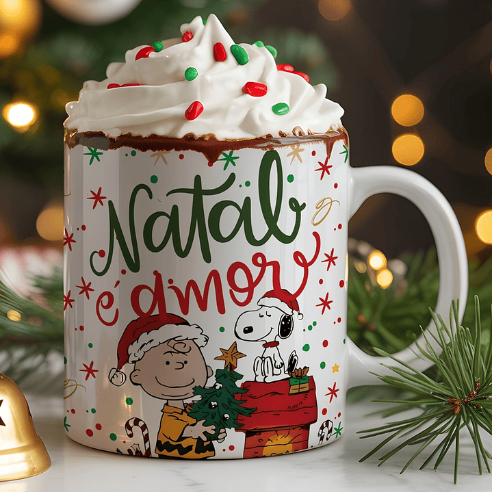 7 Artes para Caneca Snoopy Natal Arquivo Editável  5