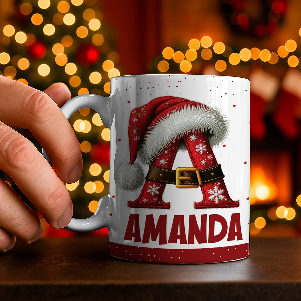 26 Artes para Caneca Alfabeto Natalino Arquivo Editável  2