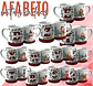 26 Artes para Caneca Alfabeto Natal Xadrez Arquivo Editável - Thumbnail 2
