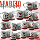 26 Artes para Caneca Alfabeto Natal Xadrez Arquivo Editável - Thumbnail 2