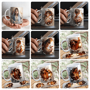 27  Artes para Caneca 3d Natal Em Jesus Arquivo em Jpg 