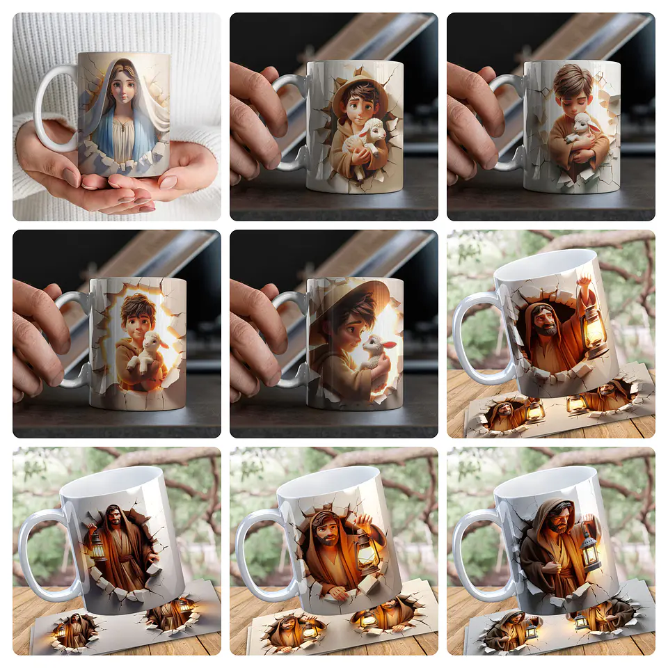 27  Artes para Caneca 3d Natal Em Jesus Arquivo em Jpg  1