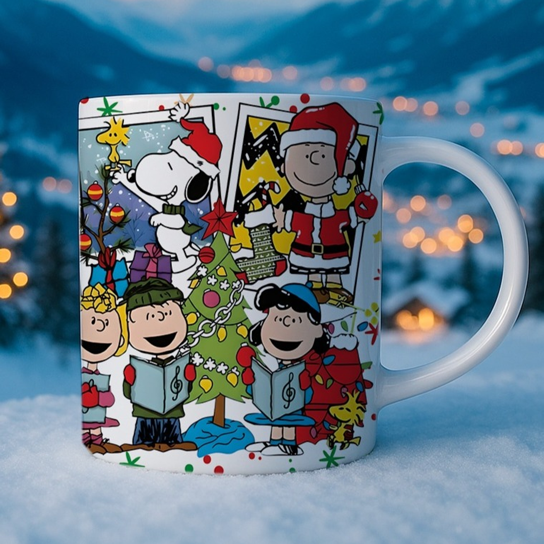 7 Artes para Caneca Snoopy Natal Arquivo Editável  6