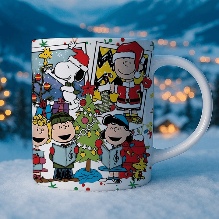 7 Artes para Caneca Snoopy Natal Arquivo Editável  6
