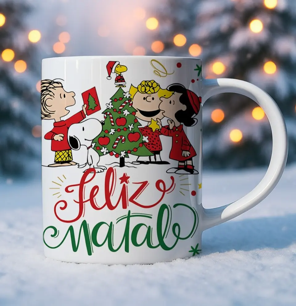 7 Artes para Caneca Snoopy Natal Arquivo Editável  8