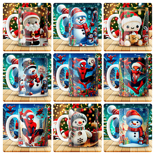 180 Artes para Caneca Personagens e Outros Natal 3D Arquivo em Png