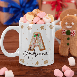 Kit Alfabeto Biscoitos de Natal Arquivo em Png 