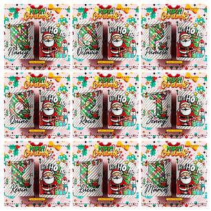 26 Artes para Caneca Alfabeto Papai Noel Arquivo Editável 