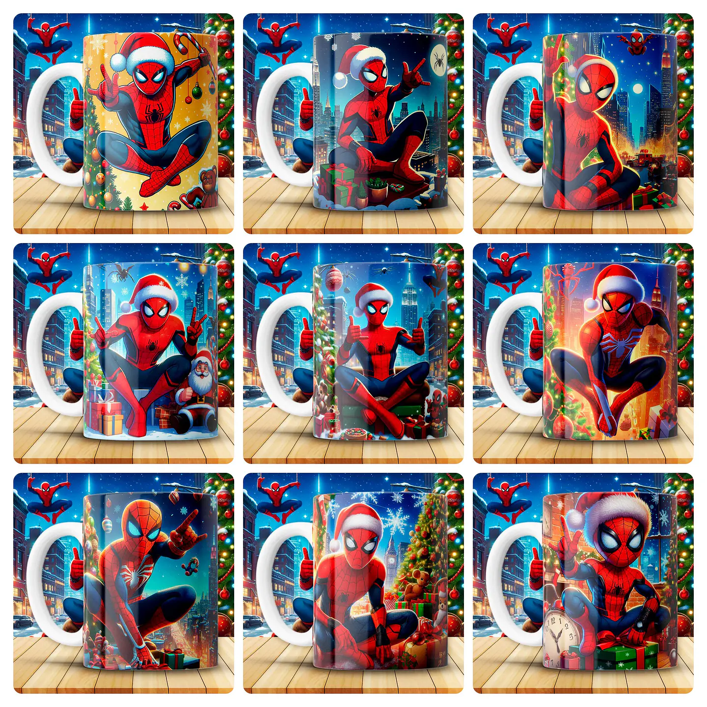 180 Artes para Caneca Personagens e Outros Natal 3D Arquivo em Png 2