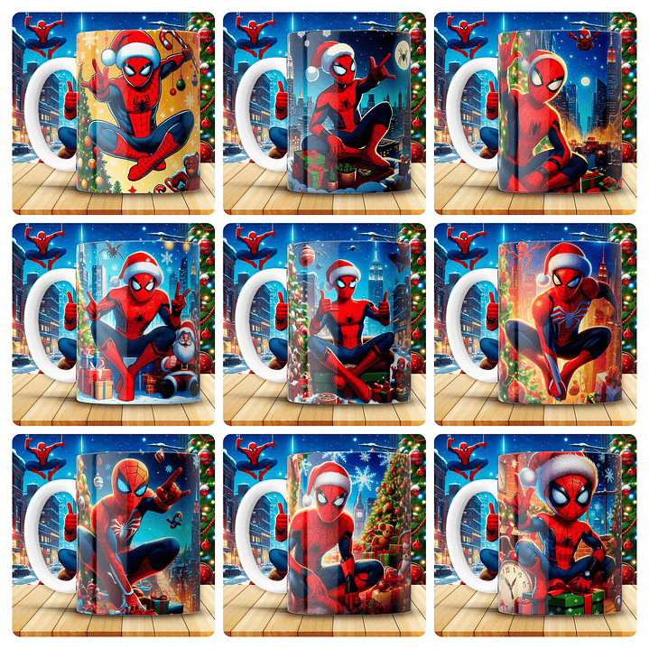 180 Artes para Caneca Personagens e Outros Natal 3D Arquivo em Png 2