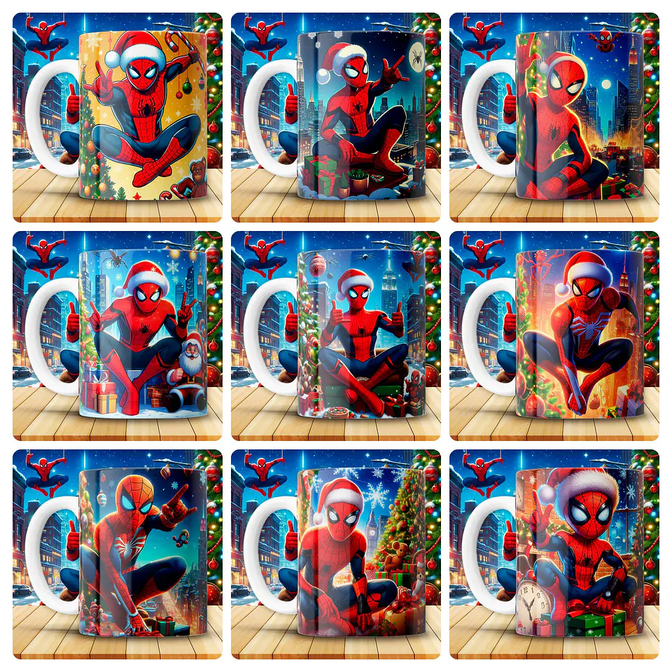 180 Artes para Caneca Personagens e Outros Natal 3D Arquivo em Png 2