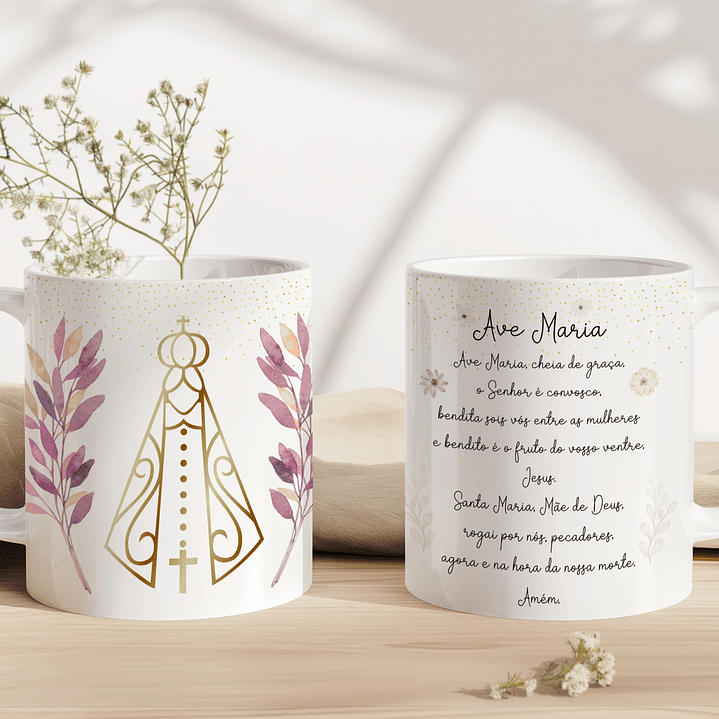 10 Artes para Caneca Nossa Senhora Minimalista Arquivo Editável  5